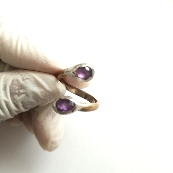 Free People Handcrafted Double Stone Wrap Ring - Picture 4 of 5